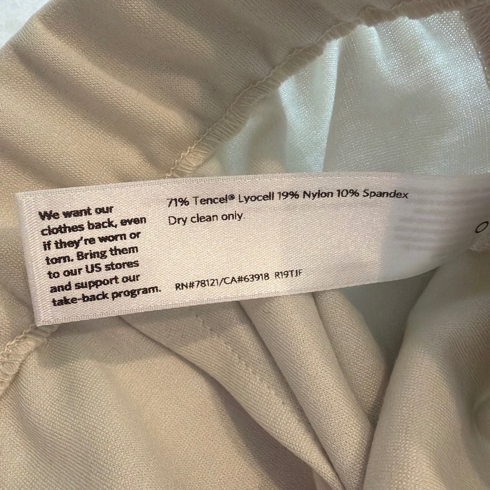 Eileen Fisher Trousers Womens Medium Cream Straight Leg Tencel Blend Minimalist - Picture 5 of 7